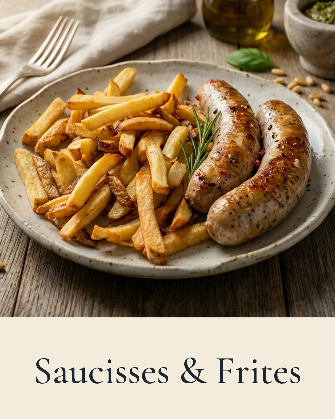Saucisses, frites